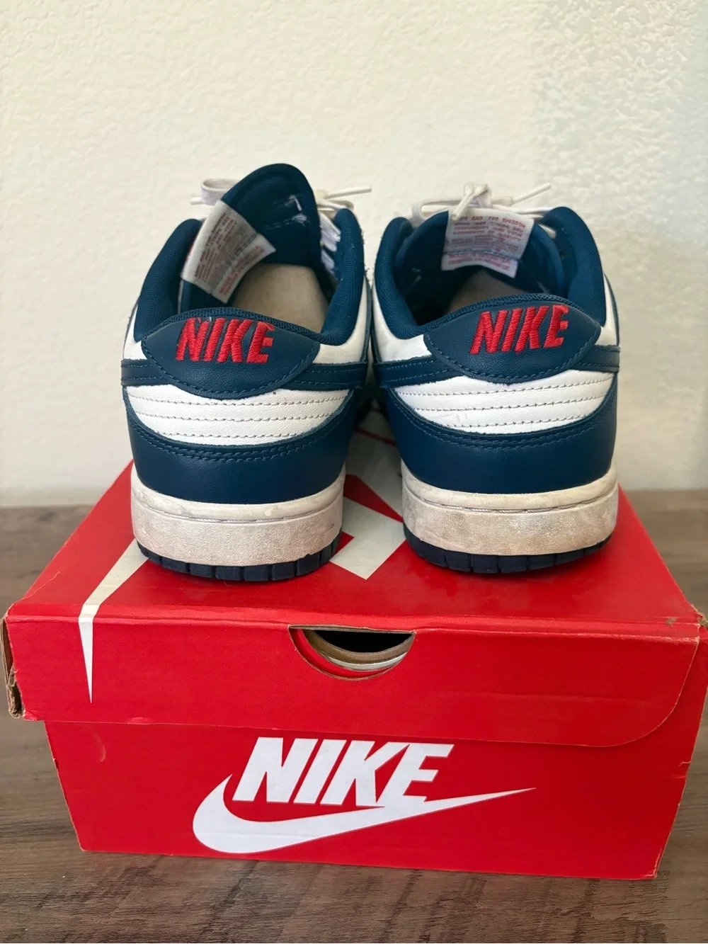 Nike Men’s Dunk Low Sneakers - Navy/White, Size 10.5M